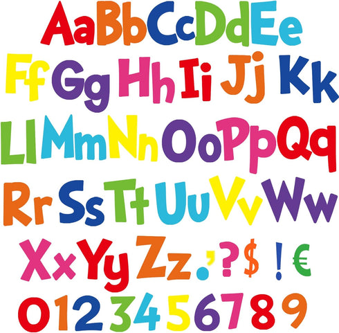 Tenare 134 Pieces 5 Inch Bulletin Board Letters for Classroom Alphabet Numbers Letters Combo Set Letter Cutouts for Bulletin Board Display Home Sc...