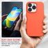 Trianium [6 in 1 Designed for iPhone 14 Pro Max Case Silicone (Orange), with 3 Pack Screen Protector + 2 Pack Camera Lens Protector, Bundle Protec...