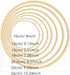 Rannco Wreath Rings, 14 Pack 7 Sizes (4 5 6 7 8 9 10 lnch) Wooden Bamboo Floral Hoop Wreath Macrame Craft Hoop Rings for DlY Dream Catcher, Weddin...