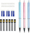 AUAUY 3 PCS Pastel Mechanical Pencil Set, 0.7 mm Cute Candy Colors Mechanical Pencil with 6 Tubes HB Lead Refills, 3 PCS Erasers and 24 PCS Eraser...