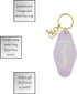 Santa Barbara Design Studio Keychain Lili + Delilah Small Gifts Vintage Motel Key Tag Key Ring, 3.5" Long, Happy Place (Lavender)...