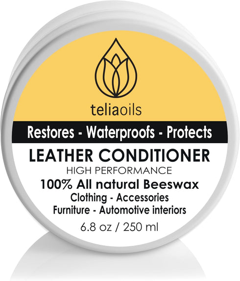 Leather Conditioner - Natural Clear Leather Repair Care Balm - Waterproofing Leather Salve Restorer, Softener & Protector - for Upholstery, Furnit...