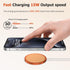 Magnetic Wireless Charger, 15W Wireless MagSafe Charger Compatible with iPhone 15/14/13/12 Series,AirPods,Samsung S24,Charging Pad with USB-C/A Co...