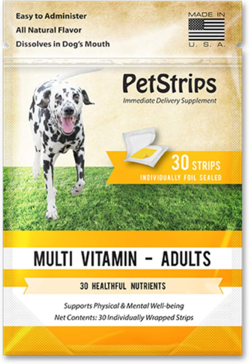 Multi Vitamin Adult for Dogs, 30 Individually Foil Sealed Strips...