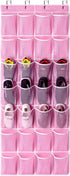 KEEPJOY 28 Pockets Hanging Shoe Organizer, Over the Door Shoe Organizer, Hanging Door Shoe Holder Rack with Mesh Pockets Large Size 65 x 23 Inch (...