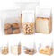 50 Pcs 8.6 Inch Bread Bags with Tin Tie, Large Loaf Bags Made Of White Cotton Paper, Storage Packing Bag with Clear Window for Bakery, Cafe, Homem...