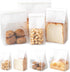 50 Pcs 8.6 Inch Bread Bags with Tin Tie, Large Loaf Bags Made Of White Cotton Paper, Storage Packing Bag with Clear Window for Bakery, Cafe, Homem...