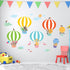 DECOWALL DWL-2010 Animals in Hot Air Balloons Wall Stickers Wall Decals Peel and Stick Removable Wall Stickers for Kids Nursery Bedroom Living Roo...