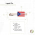 Desert Cactus Puerto Rico State Flag Tie Bar Made of Metal Souvenir Rectangle (Silver Tie Bar)...
