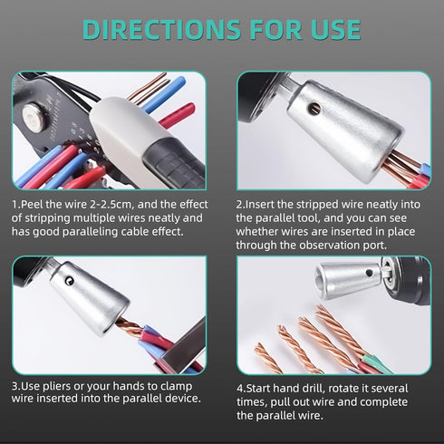 Wire Twister Tool Connector for Drill - 2024 Upgrades Drill Wire Twister, Rebar Wire Twister Wire Connector Wire Twisting Tool, Cable Wire Nut Twi...