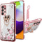 for A52 Samsung Phone Case, Samsung A52 Case for Women Glitter Crystal Soft TPU Bling Cute Pink Butterfly Heart Floral Clear Protective Cover with...