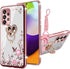 for A52 Samsung Phone Case, Samsung A52 Case for Women Glitter Crystal Soft TPU Bling Cute Pink Butterfly Heart Floral Clear Protective Cover with...