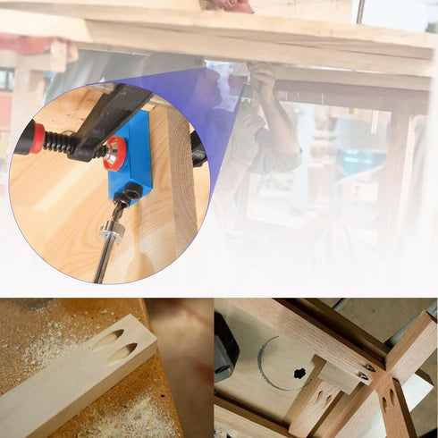 Pocket Hole Jig 14Pcs Kit - Woodwork Guides Joint Angle Tool Carpentry Locator - 15° Woodworking Inclined Hole Fixture 6/8/10mm Drill Bits Dowel S...