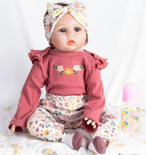 Reborn Baby Dolls Clothes 24inch Outfits Accessories 4pcs Set for 22"- 24" Reborn Baby Girl Dolls Newborn...