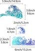 GORGECRAFT Sea Waves Stencils Metal Drawing Painting Template Reusable Ocean Wave Pattern Stainless Steel Stencils for Scrapbooking Wood Burning P...