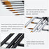 Nylon Paint Brushes Set, Inclined Plane Wooden Long Handle Brush Set Art Artist Professional Painting Supplies for Acrylic Watercolor and Oil Pain...