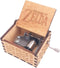 Music Box Hand Crank Musical Box Antique Engraved Carved Crafts,Play Song of Storms,Brown...