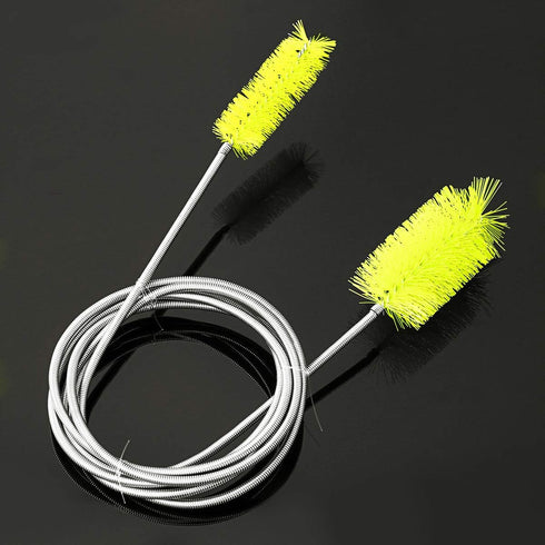Stainless Flexible Cleaning Brush Double Ended Canister Filter Tube Hose Pipe Clean for Fish Tank Aquarium (Yellow)...