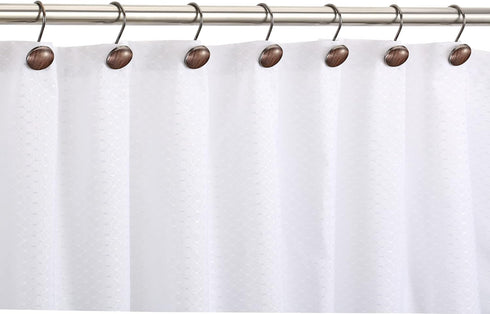 CHICTIE Bronze Shower Curtain Hooks Rings,Oil Rubbed Metal Rust Resistant Decorative Shower Curtain Hooks,Set of 12 Farmhouse Style Shower Rings H...