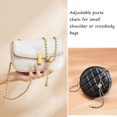 BEAULEGAN Thin Purse Chain Strap Adjustable - Replacement for Small Shoulder Crossbody Bag, 51 Inches Long Black...