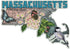 Galison Massachusetts Mini Shaped Puzzle - 100 Jigsaw Pieces Featuring Art by Bestselling Artist Wendy Gold, Die-cut Mini Shaped Puzzle, Makes a G...