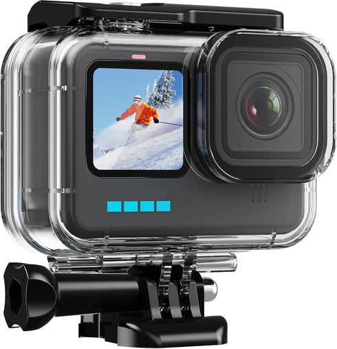 HONGDAK 196ft/60m Waterproof Housing Case for GoPro Hero 12 11 10/9 Black, Protective Underwater Dive Housing Shell with Bracket Accessories for G...