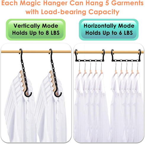Closet Organizers and Storage, Sturdy Space Saving Hanger for Heavy Clothes, Upgraded Cascading Hangers, Magic Closet Organization Clothes Hangers...