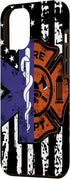 iPhone 12 Pro Max EMT Firefighter Fire Rescue EMT American Flag Gift Case...