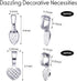 Yaomiao 100 Pieces Spoon Glue on Bails Pendant Jewelry Bails Shiny Silver Color Oval Heart Shape Glue on Necklace Earring Pendant Small Spoon Char...