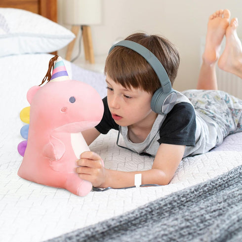 Dinosaur Stuffed Animal Plush Toys, Cute Dinosaurs with Unicorns Plush Toy Dolls, Soft Dino Plushies for Kids Plush Doll Gifts for Boys Girls (Pin...