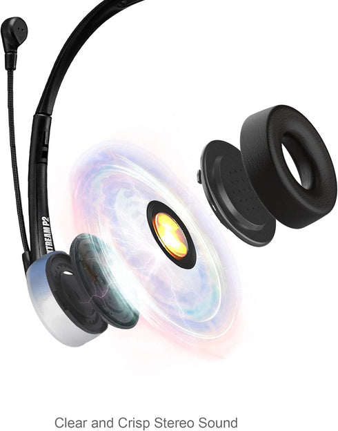 Adesso Xtream P2 USB Wired Multimedia Headset with Noise-Canceling Microphone, Binaural Over The Head, Black...