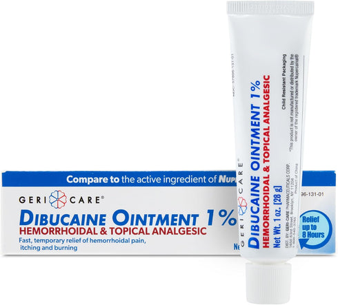 GeriCare Dibucaine Hemorroid Ointment 1% Pain-Relief Hemorrhoid Cream |Hemorroidal & Topical Analgesic| Quick Relief from Burning & Itching | Fast...