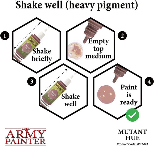 The Army Painter Mutant Hue Warpaint - Acrylic Non-Toxic Heavily Pigmented Water Based Paint for Tabletop Roleplaying, Boardgames, and Wargames Mi...