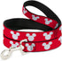 Disney Pet Leash, Dog Leash, Mickey Mouse Ears Icon Red White, 4 Feet Long 0.5 Inch Wide...