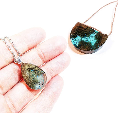 Island Resin Pendant Molds, (4 Pack) Ocean Themed Style Silicone Epoxy Molds for DIY Jewelry Pendant Necklace Keychain Jewel and Resin Crafts...