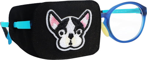 Cotton & Silk Eye Patch for Kids Glasses (Right Eye, Bulldog)...