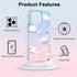 I-MGAE-IN-AR Phone Hard Case 6.1 inch Compatible with iPhone 15 Pro Case Cute 2023 Release Slim Cystal Clear Holographic White Cloud Women Girls, ...