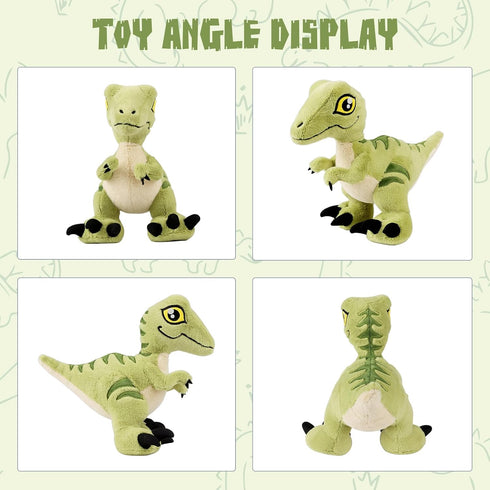 TCBunny Baby Dinosaur 12" Bedtime Stuffed Animal Plush Toy, Kid's Gifts for Boys, Girls, Birthday, Valentine, Christmas, Veliciraptor - Green...