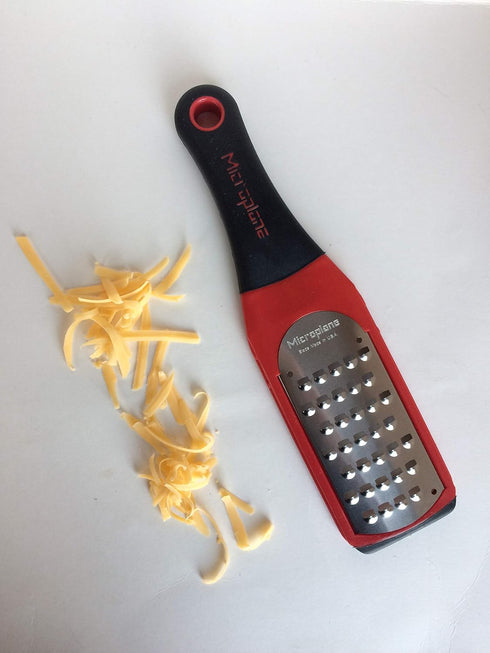 Microplane Artisan Series Cheese Grater and Zester (Extra Coarse, Red)...