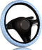 Cxtiy Cute Steering Wheel Cover - Girly Playful Polka Dots Design Thin & Lightweight Blue Car Accessories for Women Fits 14-16 Inch...