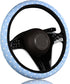 Cxtiy Cute Steering Wheel Cover - Girly Playful Polka Dots Design Thin & Lightweight Blue Car Accessories for Women Fits 14-16 Inch...
