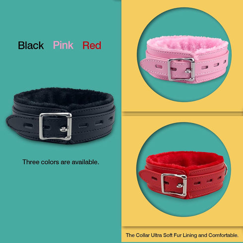 PU Leather Gothic Choker Collar with Long and Durable Detachable Leash Chain Adjustable Pet Collar Necklace, Red...