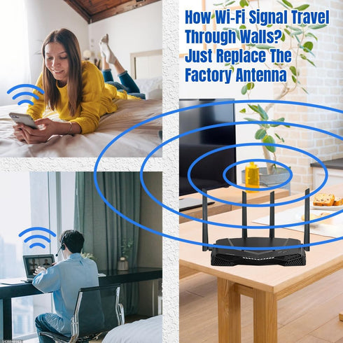 PROBOX AW140 8dBi WiFi Bluetooth Dual Band Omni Directional Antenna 2.4GHz/5GHz Long Range RP-SMA Male for WiFi Router Network devices PCI-E card ...