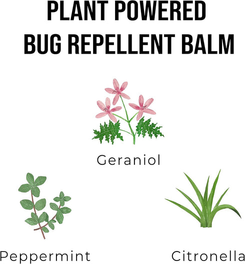 Geraniol Bug Balm, Bug Spray Alternative Travel Size Repellent, DEET Free Mosquito Shield for Kids, Natural Travel Size Mosquito Repellent Wipes A...