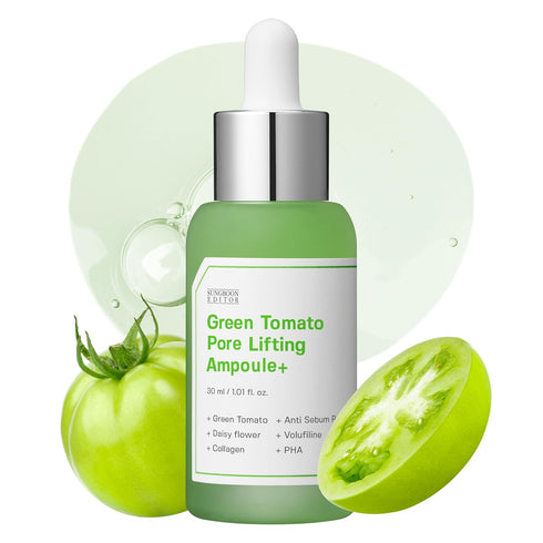 Green Tomato Pore Lifting Ampoule + | Instant Pore Minimizing & Tightening Facial Serum for Enlarged and Saggy Pores | Korean Skincare | 1.01 Fl O...