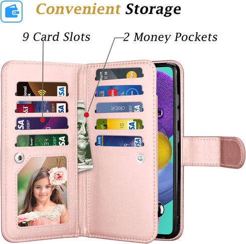 Takfox Galaxy A71 5G Case, for Samsung A71 5G Wallet Case, PU Leather 9 Card Slots ID Credit Card Holder Folio Flip Magnetic Detachable Phone Case...
