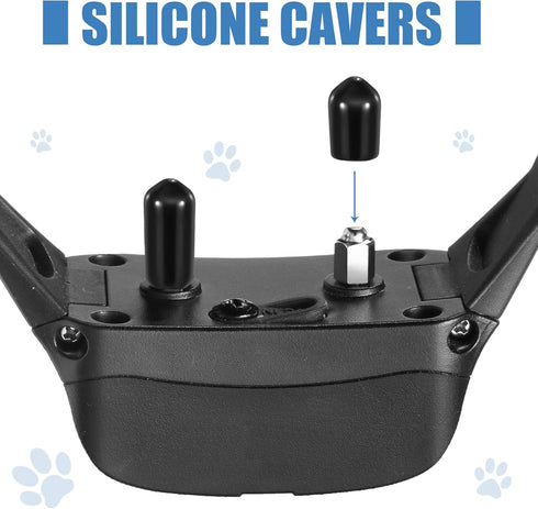 Hotop 12 Pcs Extra Contact Points Replacement Part for Dog Training Collars Pet Shock Collar Replacement Prongs with Conductive Rubber Caps for Do...