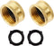 Hourleey Brass Garden Hose End Caps, 2 Pack 3/4" Female End Cap, Garden Hose End Caps with 2 Washers...