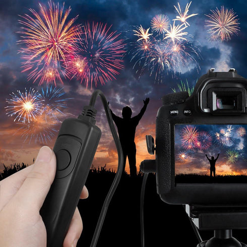 3.3ft Shutter Release Remote Control with 11.4ft Extension Cable 2.5mm, AFUNTA RS-60E3 Wired Remote Control Switch Cord Replacement Compatible 70D...