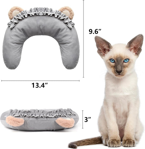 Pet Pillow for Dogs, Dog Calming Pillow, Cat Pillow, Soft Dog Neck Pillow, U-Shaped Pillow for Cat and Dog, Machine Washable Pet, Improve Pet Slee...